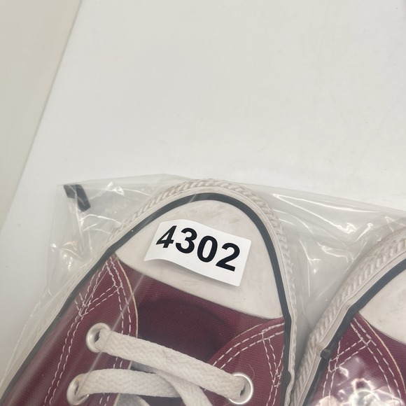 Converse All Star Sneakers Mens 11 Low Top Burgundy Canvas Casual Shoes M9691 - Picture 10 of 10